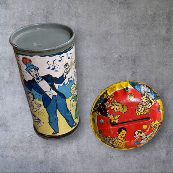 Vintage 1950's Tin Litho Noise Makers - Set of 2 - Picture 1 of 5
